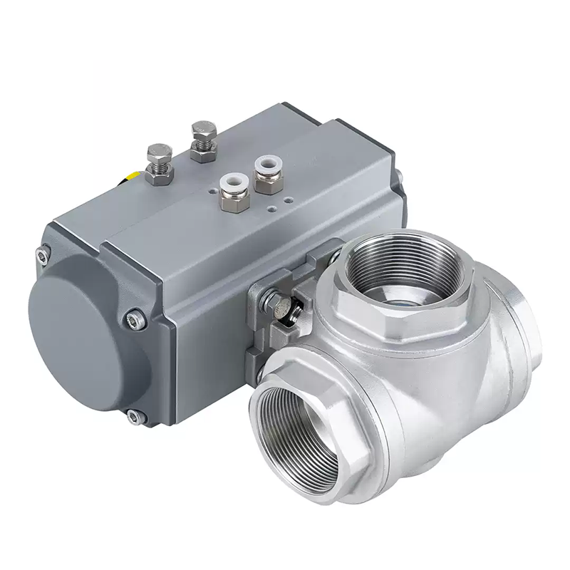 T-Type Pneumatic 3-way Ball Valve
